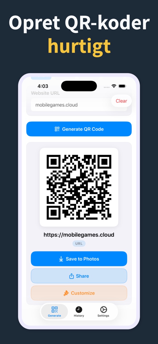 QR Code Generator screenshot
