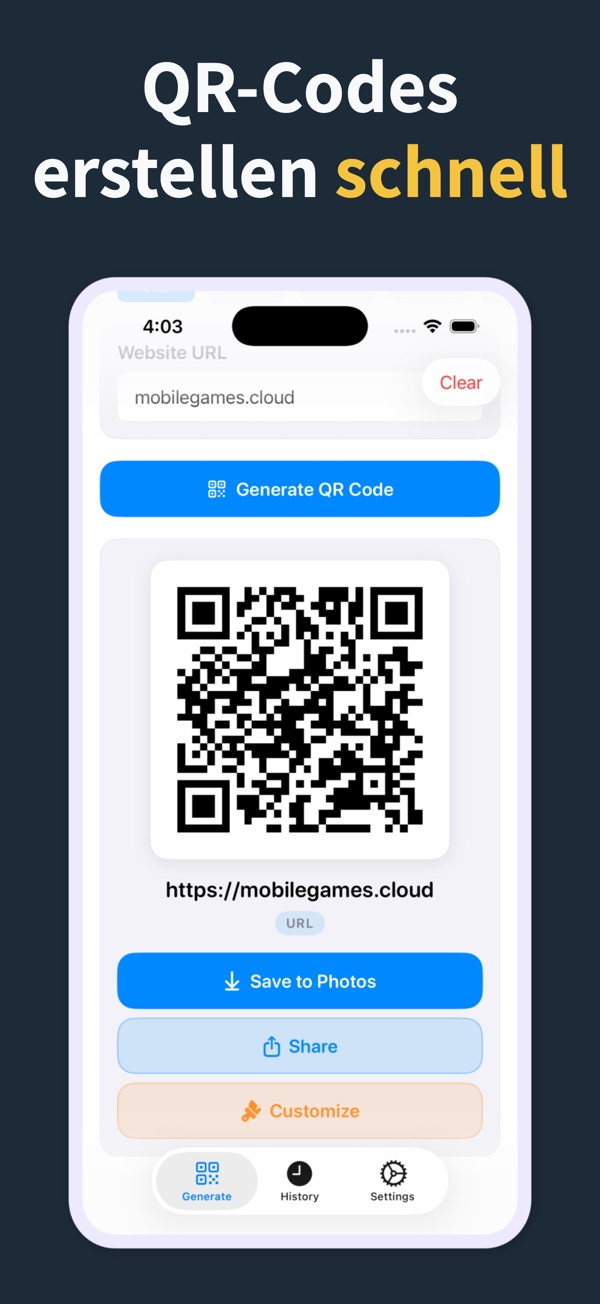 QR Code Generator screenshot