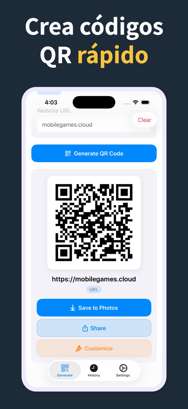QR Code Generator screenshot