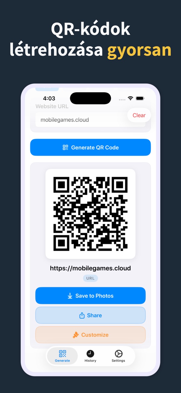 QR Code Generator screenshot