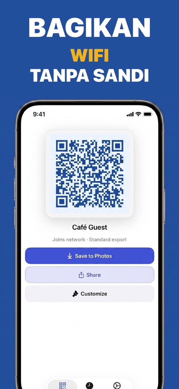 Buat kode QR kontak langsung di iPhone