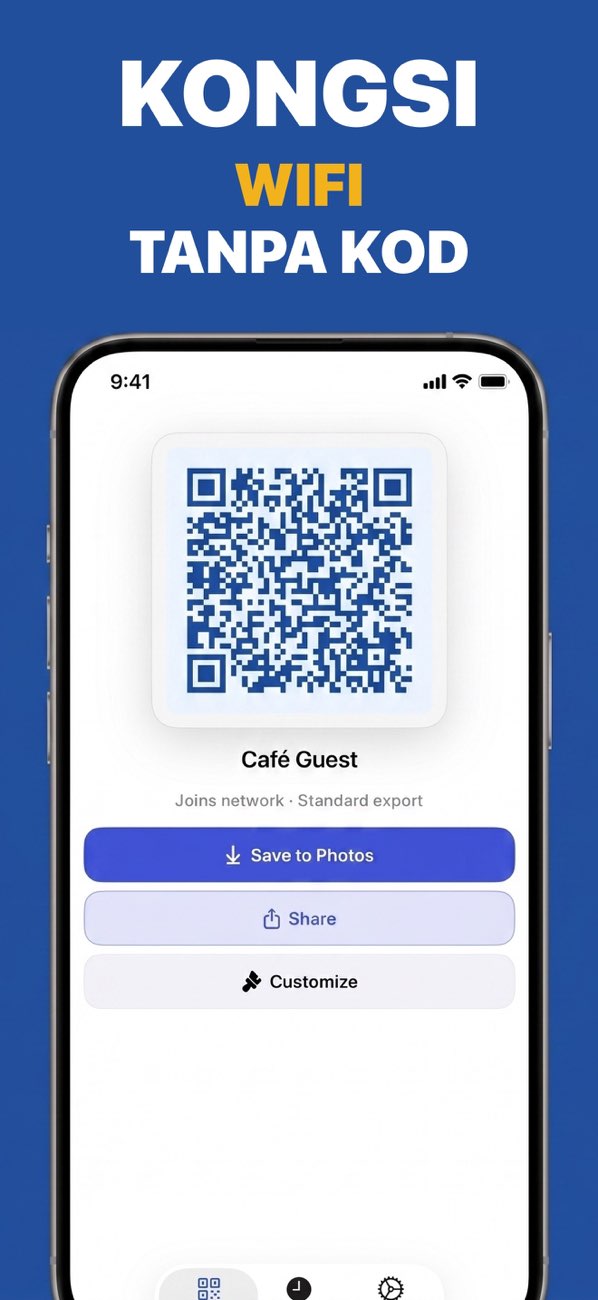 Cipta kod QR kenalan terus pada iPhone