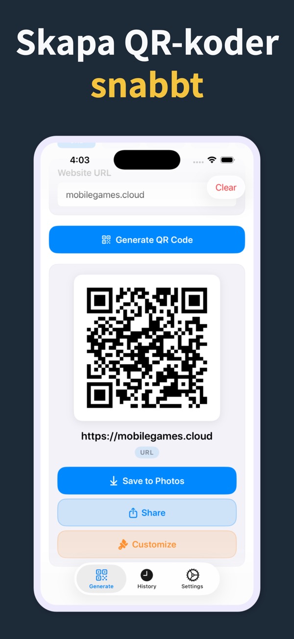 QR Code Generator screenshot